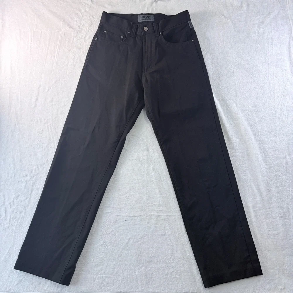 Versace Jeans Couture Trousers Black Medusa Hardware‎ Size 31 45